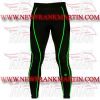 FM-894 m-104 Men Gym Fitness Yoga Compression Leggings Baselayer Tight Pant Long Trouser Black Green Thread