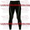 FM-894 m-110 Men Gym Fitness Yoga Compression Leggings Baselayer Tight Pant Long Trouser Black White Thread