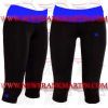 FM-894 tc-102 Ladies Gym Fitness Yoga compression Leggings Baselayer Tight Capri Trouser Black Blue Waist