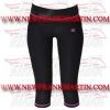FM-894 tc-4 Ladies Gym Fitness Yoga compression Leggings Baselayer Tight Capri Trouser Black Pink Thread
