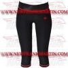 FM-894 tc-6 Ladies Gym Fitness Yoga compression Leggings Baselayer Tight Capri Trouser Black Red Thread
