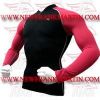 FM-898 b-302 Gym Fitness MMA Rash Guards Baselayer Compression Shirts Black 