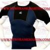 FM-898 d-102 Gym Fitness MMA Rash Guards Baselayer Compression Shirts Blue Black & White Half sleeve