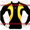 FM-898 d-202 Gym Fitness MMA Rash Guards Baselayer Compression Shirts Full sleeve Black Yellow