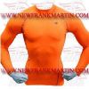 FM-898 b-246 Gym Fitness MMA Rash Guards Baselayer Compression Shirts Full sleeve Orange Grey