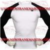 FM-898 b-402 Gym Fitness MMA Rash Guards Baselayer Compression Shirts Full sleeve White Black