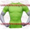 FM-898 h-106 Gym Fitness MMA Rash Guards Baselayer Compression Shirts L Green Half sleeve