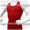 FM-898 s-6 Gym Fitness MMA Rash Guards Baselayer Compression Shirts Sleeveless Red Singlet
