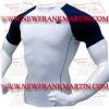 FM-898 h-208 Gym Fitness MMA Rash Guards Baselayer Compression Shirts White Blue Half sleeve