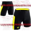 Men Gym Fitness MMA Board Grappling Compression Vale Tudo Shorts Black Yellow FM-896 c-182