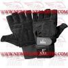 FM-996 g-896 Weightlifting Fitness Crossfit Gym Gloves Suede Leather & Spandex Black