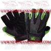 FM-996 g-2202 Weightlifting Fitness Crossfit Gym Gloves Black Green Synthetic Leather