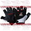 FM-996 g-1422 Weightlifting Fitness Crossfit Gym Gloves Black White Spandex & Synthetic Leather