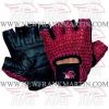 FM-996 g-206 Weightlifting Fitness Crossfit Gym Gloves Leather Mesh Black Maroon 2