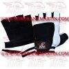 FM-996 g-408 Weightlifting Fitness Crossfit Gym Gloves Leather Spandex Black White