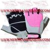 FM-996 g-1842 Weightlifting Fitness Crossfit Gym Gloves Leather Spandex Pink Grey
