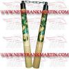 Nunchaku White Oak Round Grooved Grip with Dragon with Chain (FM-5104 d-2)