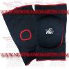Elasticized Knee Pads - Protectors Black with Red Lining (FM-177 a-12)