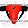 Mens Groin Guard Red Leather (FM-185 a-22)