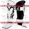 Shin Instep Guard White with Tattoo Style (FM-156 f-4)