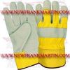 Working Gloves Natural Colour with Yellow Fabric (FM-6002 b-48)