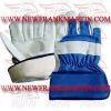 Working Gloves Natural Colour and Blue fabric with Fleece inside (FM-6004 f-12)
