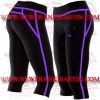 FM-894 tc-406 Ladies Gym Fitness Yoga compression Leggings Baselayer Tight Capri Trouser Black Purple Thread Zip FM-894 tc-406 Ladies Gym Fitness Yoga compression Leggings Baselayer Tight Capri Trouser Black Purple Thread Zip