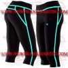 FM-894 tc-410 Ladies Gym Fitness Yoga compression Leggings Baselayer Tight Capri Trouser Black Turquoise Thread Zip FM-894 tc-410 Ladies Gym Fitness Yoga compression Leggings Baselayer Tight Capri Trouser Black Turquoise Thread Zip