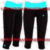 FM-894 tc-110 Ladies Gym Fitness Yoga compression Leggings Baselayer Tight Capri Trouser Black Turquoise Waist FM-894 tc-110 Ladies Gym Fitness Yoga compression Leggings Baselayer Tight Capri Trouser Black Turquoise Waist