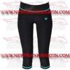 FM-894 tc-8 Ladies Gym Fitness Yoga compression Leggings Baselayer Tight Capri Trouser Black turquoise Thread FM-894 tc-8 Ladies Gym Fitness Yoga compression Leggings Baselayer Tight Capri Trouser Black turquoise Thread
