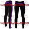 FM-894 t-6 Black Purple Zip FM-894 t-6 Ladies Gym Fitness Yoga compression Leggings Baselayer Tight Long Trouser Black Purple Zip