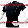 FM-898 h-304 Gym Fitness MMA Rash Guards Baselayer Compression Shirts Black Half sleeve with Zip FM-898 h-304 Gym Fitness MMA Rash Guards Baselayer Compression Shirts Black Half sleeve with Zip