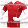 FM-898 h-306 Gym Fitness MMA Rash Guards Baselayer Compression Shirts Red Half sleeve with Zip FM-898 h-306 Gym Fitness MMA Rash Guards Baselayer Compression Shirts Red Half sleeve with Zip