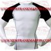 FM-898 h-206 Gym Fitness MMA Rash Guards Baselayer Compression Shirts White Black Half sleeve FM-898 h-206 Gym Fitness MMA Rash Guards Baselayer Compression Shirts White Black Half sleeve