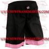 Ladies Gym Fitness Compression Running MMA Board Shorts Black Pink Trim FM-896 L-244 Ladies Gym Fitness Compression Running MMA Board Shorts Black Pink Trim FM-896 L-244