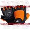 FM-996 g-428 Weightlifting Fitness Crossfit Gym Gloves Leather Spandex Black Orange FM-996 g-428 Weightlifting Fitness Crossfit Gym Gloves Leather Spandex Black Orange