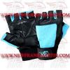 FM-996 g-474 Weightlifting Fitness Crossfit Gym Gloves Leather Spandex Black Sky Blue FM-996 g-474 Weightlifting Fitness Crossfit Gym Gloves Leather Spandex Black Sky Blue