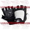 FM-996 g-430 Weightlifting Fitness Crossfit Gym Gloves Leather Spandex Black White FM-996 g-430 Weightlifting Fitness Crossfit Gym Gloves Leather Spandex Black White